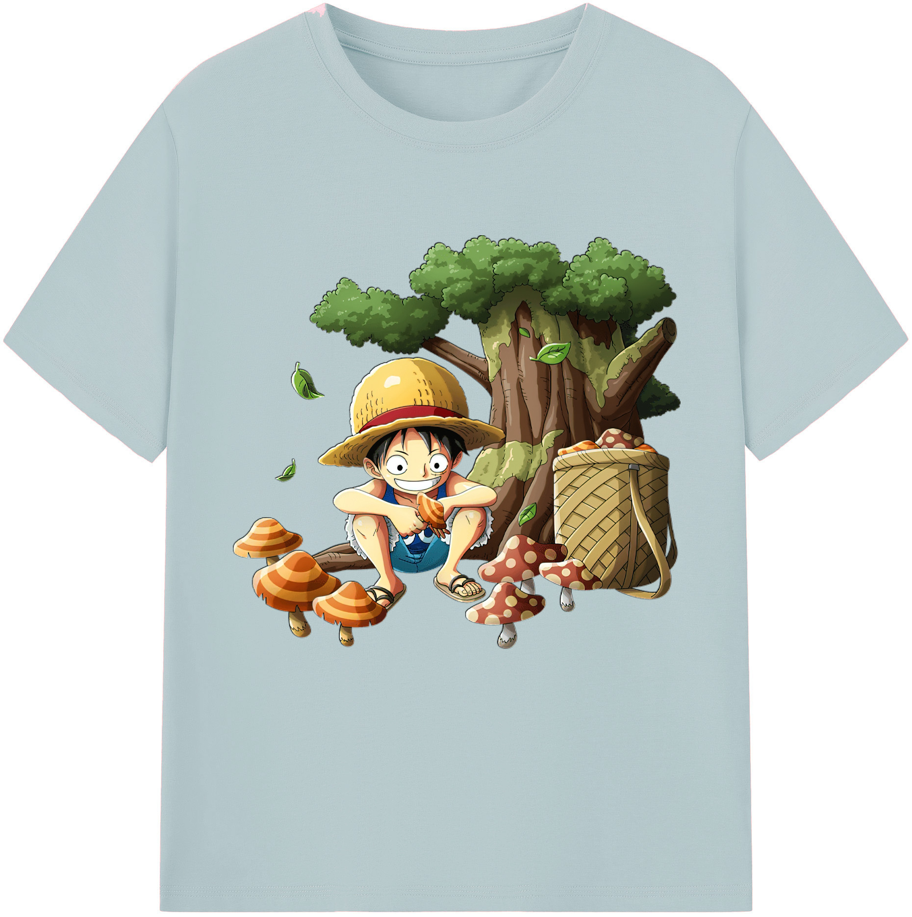 ワンピース モンキー・D・ルフィ ONE PIECE Monkey D. Luffy 綿100％半袖Tシャツ（フロントプリント）